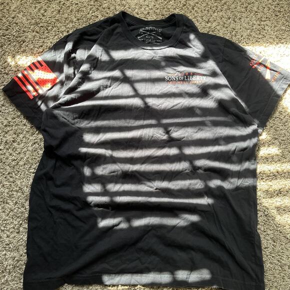 Grunt Style Sons of Liberty Black Graphic T-Shirt Size Xl American - Picture 1 of 9